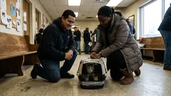 Story: A neighbor walked in with a carrier—and then three tiny shadows followed