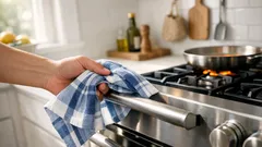 Why you should never hang a dish towel on your oven handle