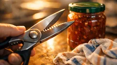 The hidden teeth on your kitchen shears are a built-in jar opener