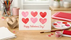 Make a DIY Valentine’s Day card with a toilet paper roll heart stamp