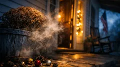 Don’t toss your porch mums—turn them into charming Christmas decorations